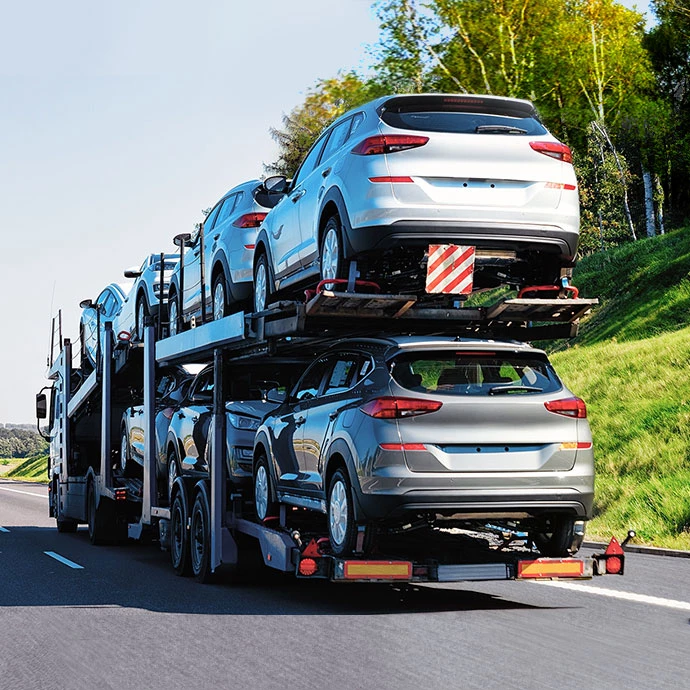 Transportation of cars throughout the cities of the Russian Federation